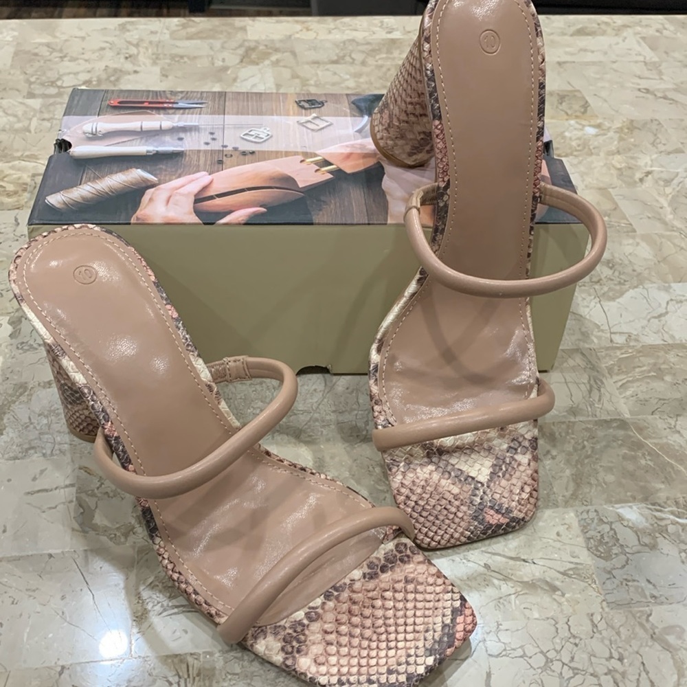 BNIB Snakeskin Mules